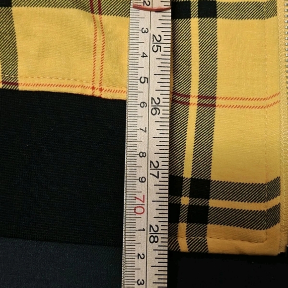 Torrid Betsy Johnson Bomber (3) & Pixie (3R) Luxe Ponte Pant Suit Yellow Plaid - Picture 5 of 15